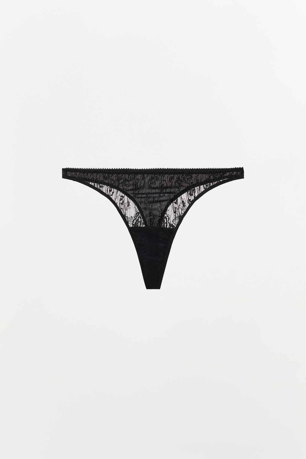 LACE THONG WITH FLORAL EMBROIDERY - Zara фото 4