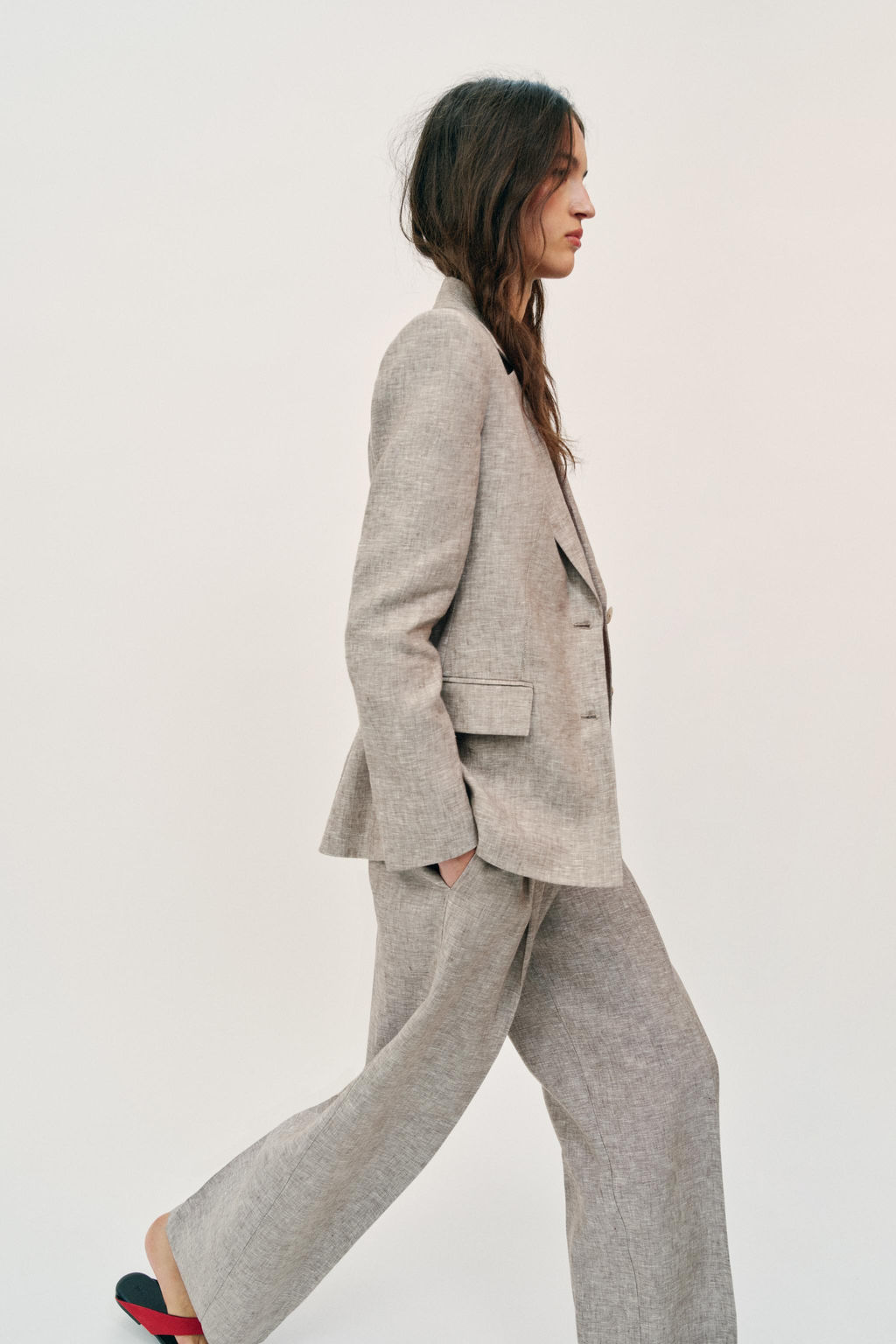 PANTAL?N RECTO 100% LINO SET / Arena / Vigor? - Zara фото 6