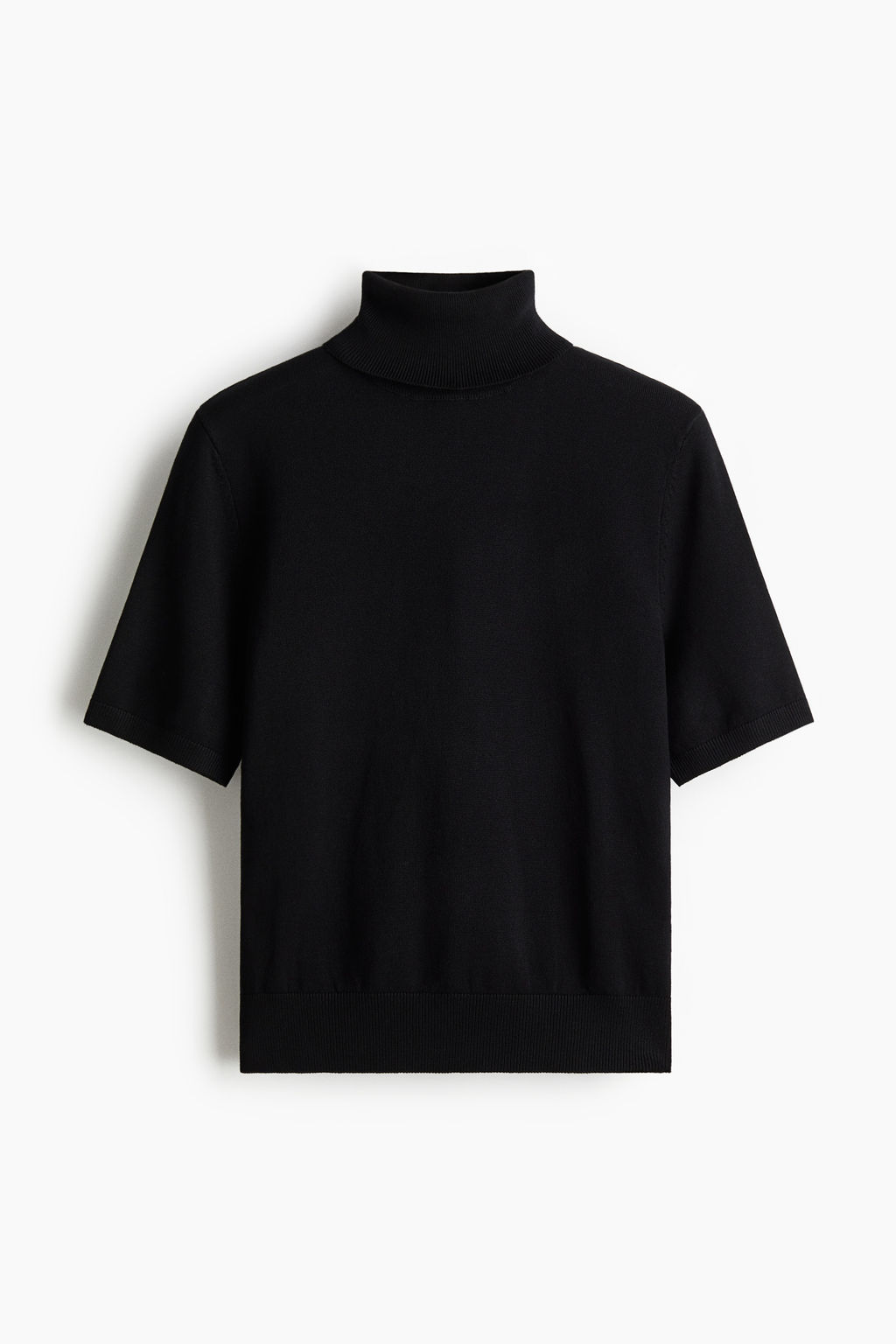 Top de cuello alto en punto fino