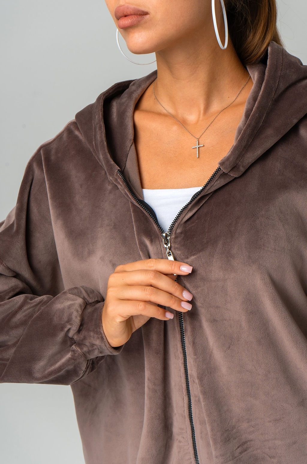 Женский костюм оверсайз из велюра Happyfox