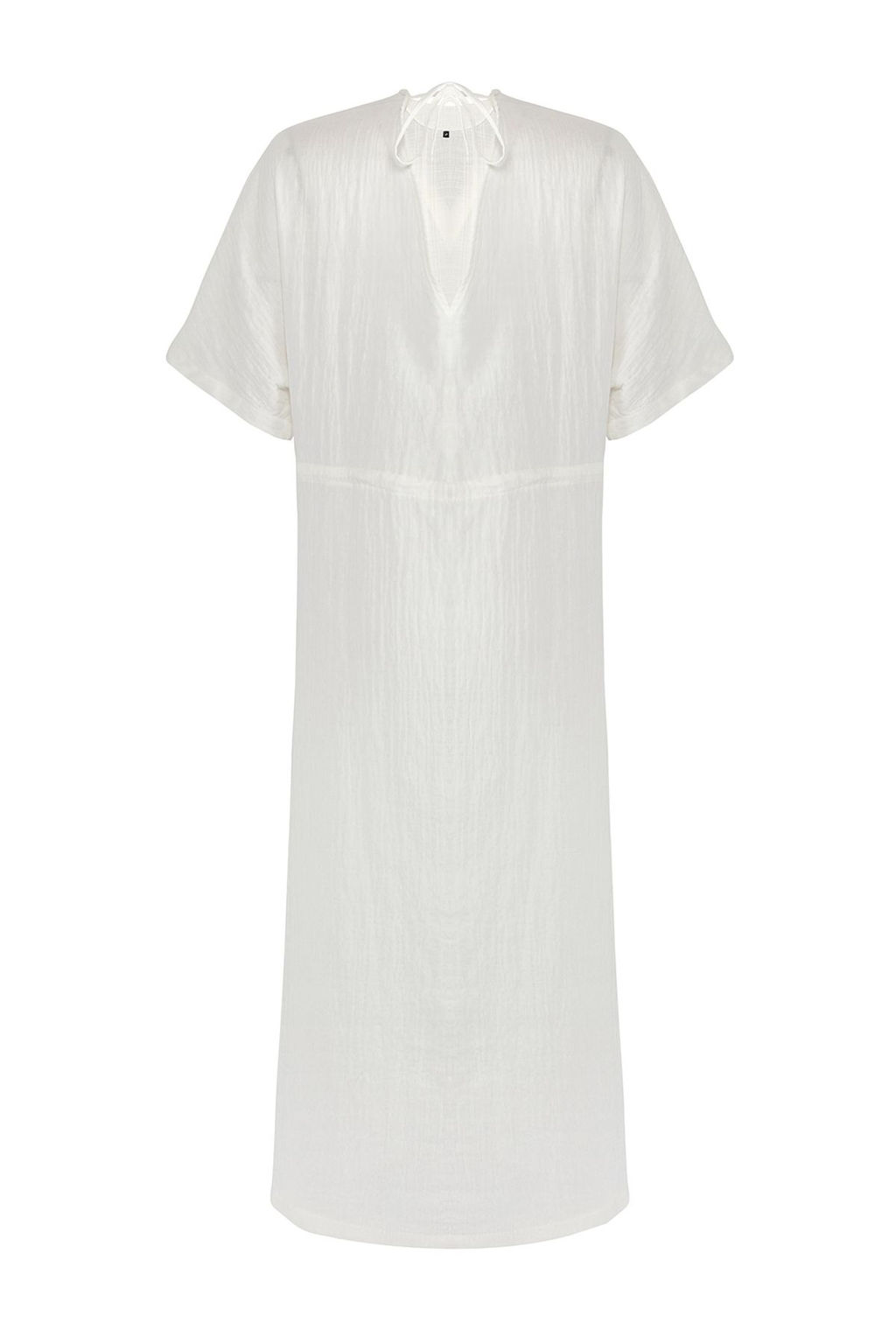 Trendyolmilla Haki Midi Dokuma Buzgu Detayl? Muslin Plaj Elbisesi TBESS25EL00008 фото 13