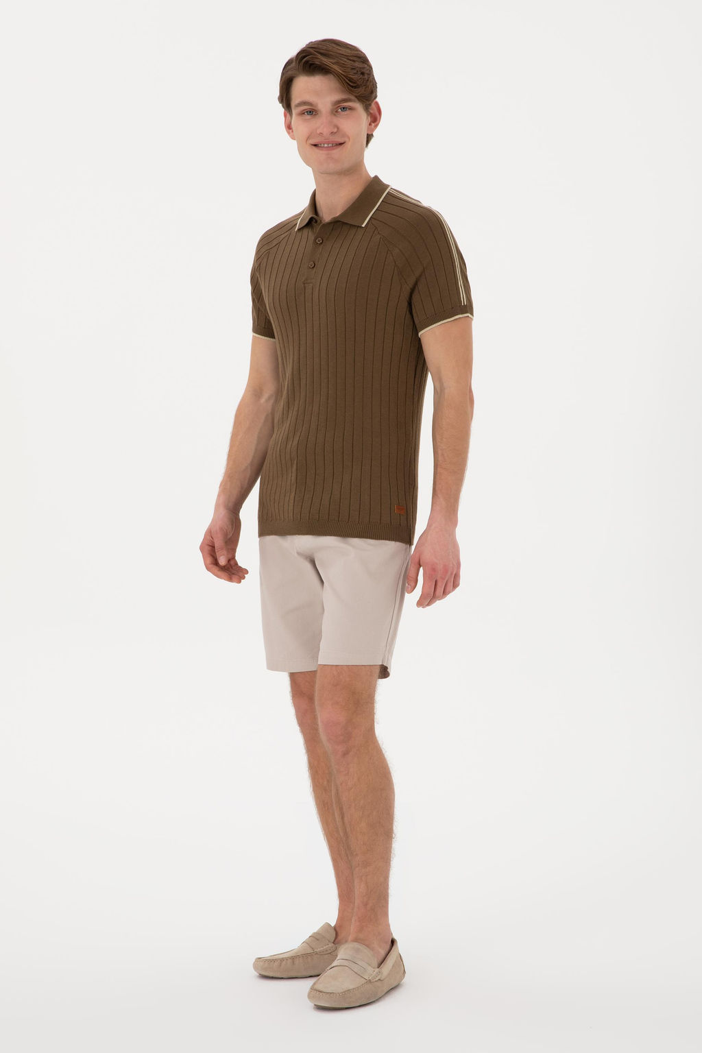 Erkek Slim Fit Bisiklet Yaka Haki Ti__rt - U.s. polo assn фото 4