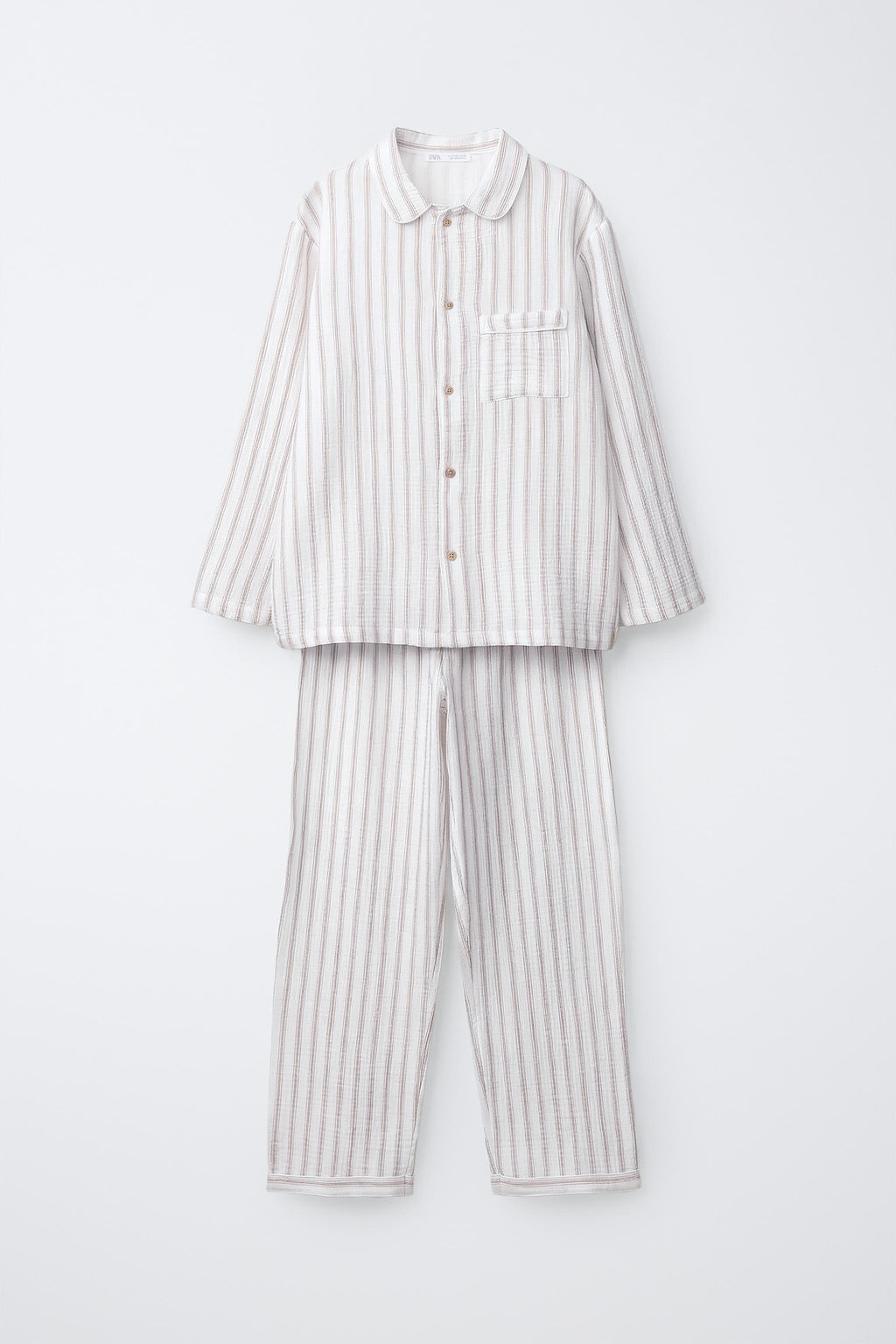AGES 6-14 / TEXTURED STRIPED PYJAMAS