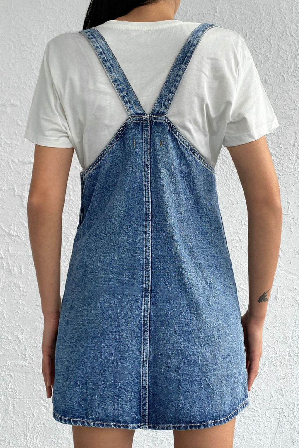 Trendyolmilla Mavi Mini Salopet Denim Elbise TWOSS25EL00701  фото 3