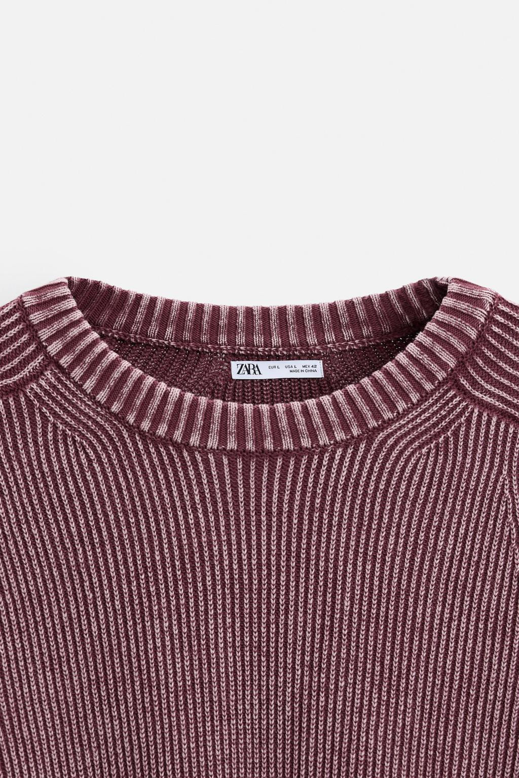 FADED TEXTURED SWEATER - Zara фото 25