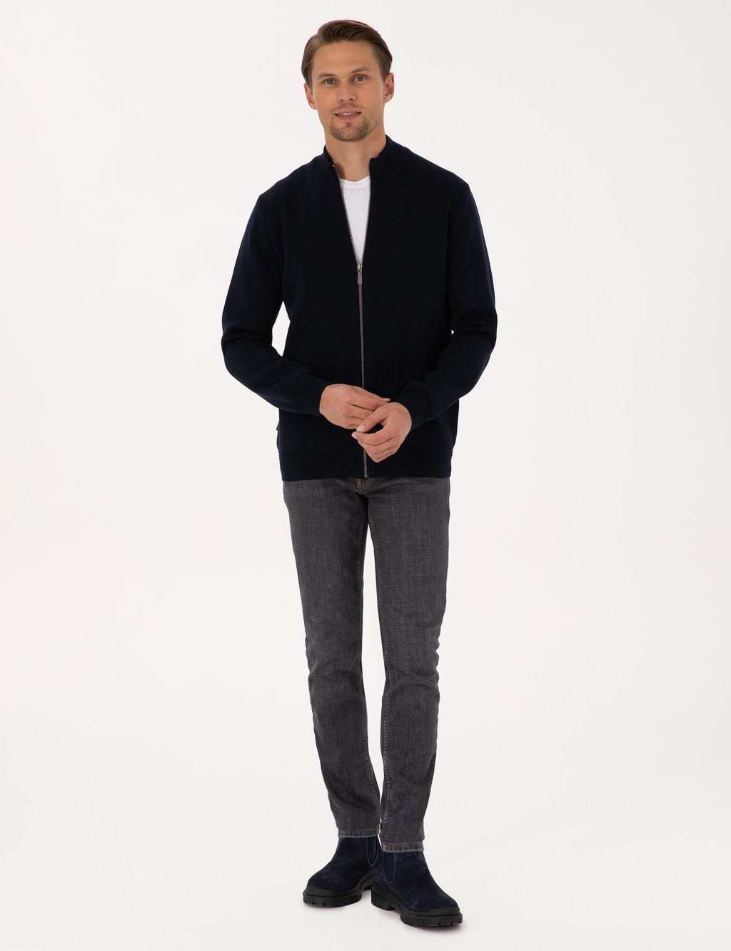 Lacivert Regular Fit Triko H_rka - Pierre cardin фото 4