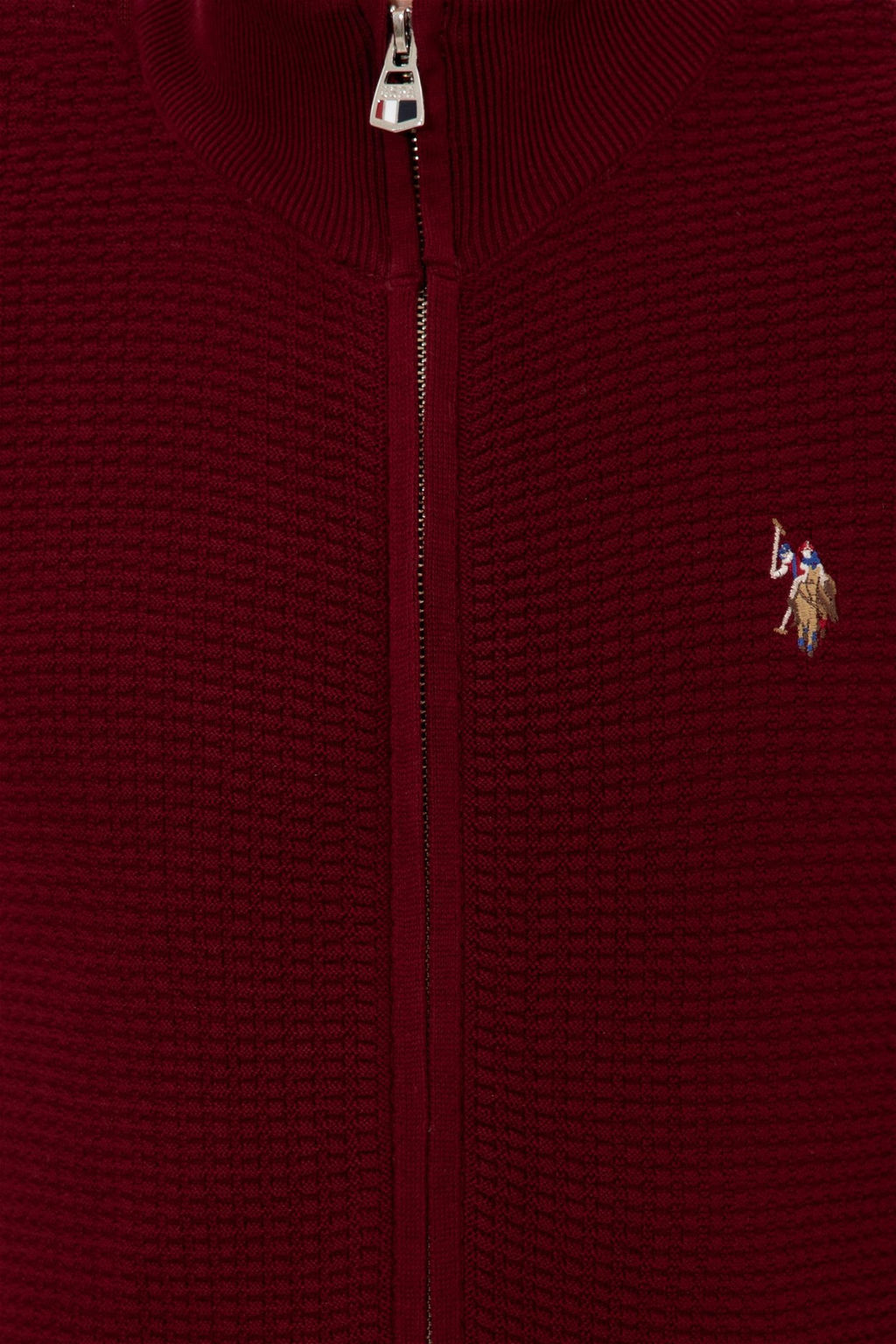 Мужской бордовый базовый трикотажный кардиган Неожиданная скидка в корзине - U.s. polo assn фото 6