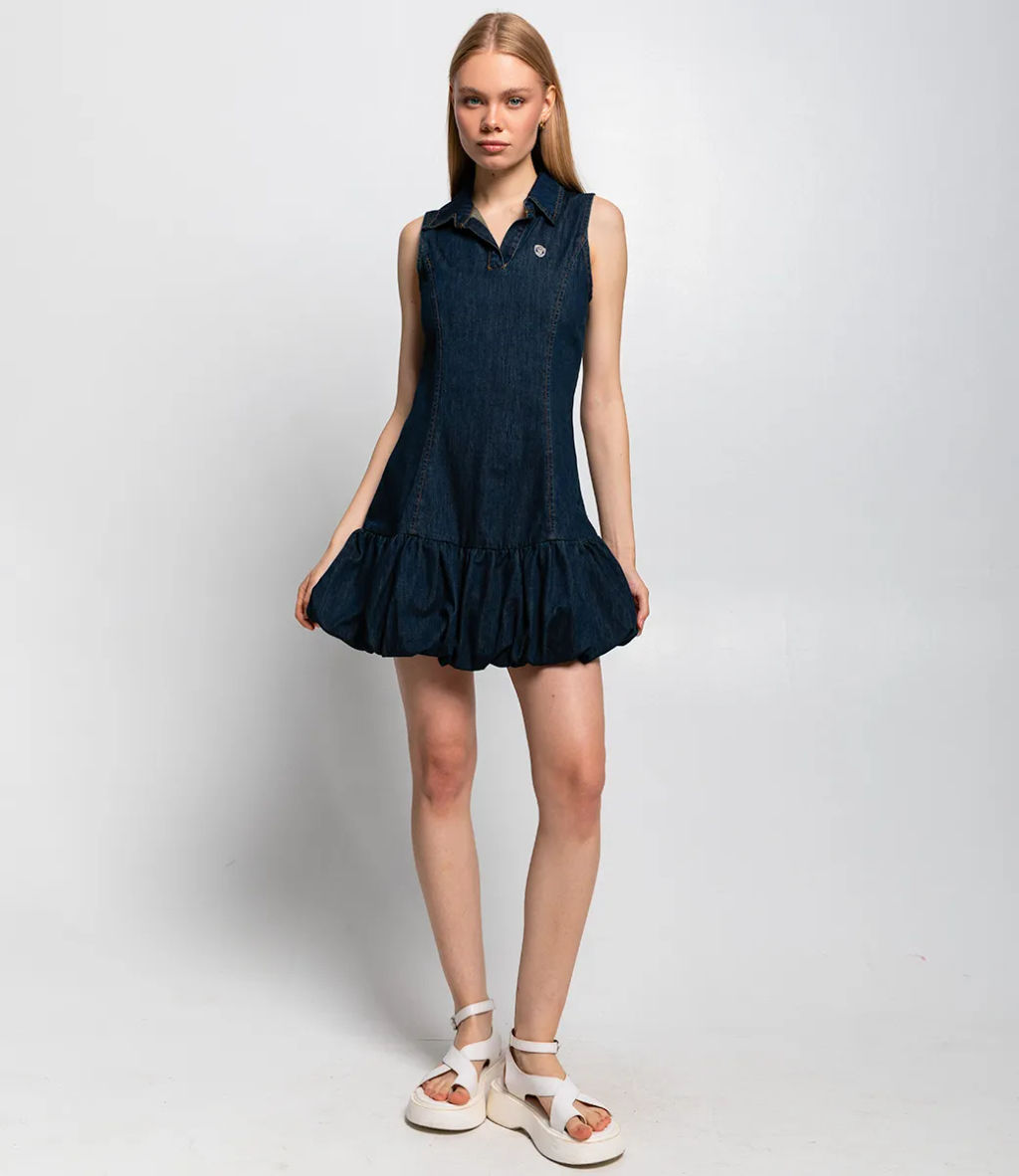 Платье #КТ6038, тёмно-синий