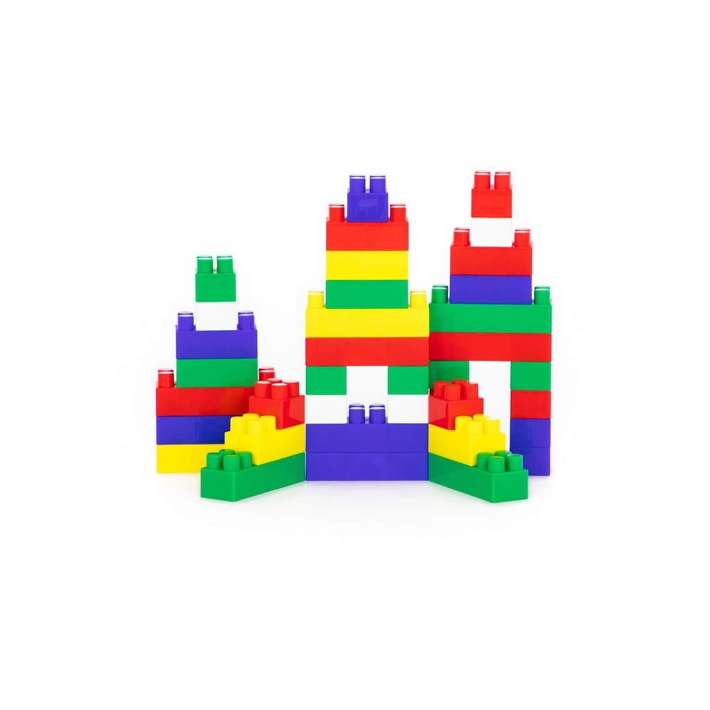 Конструктор Строитель (45 элементов) (в ведёрке) - Полесье фото 2