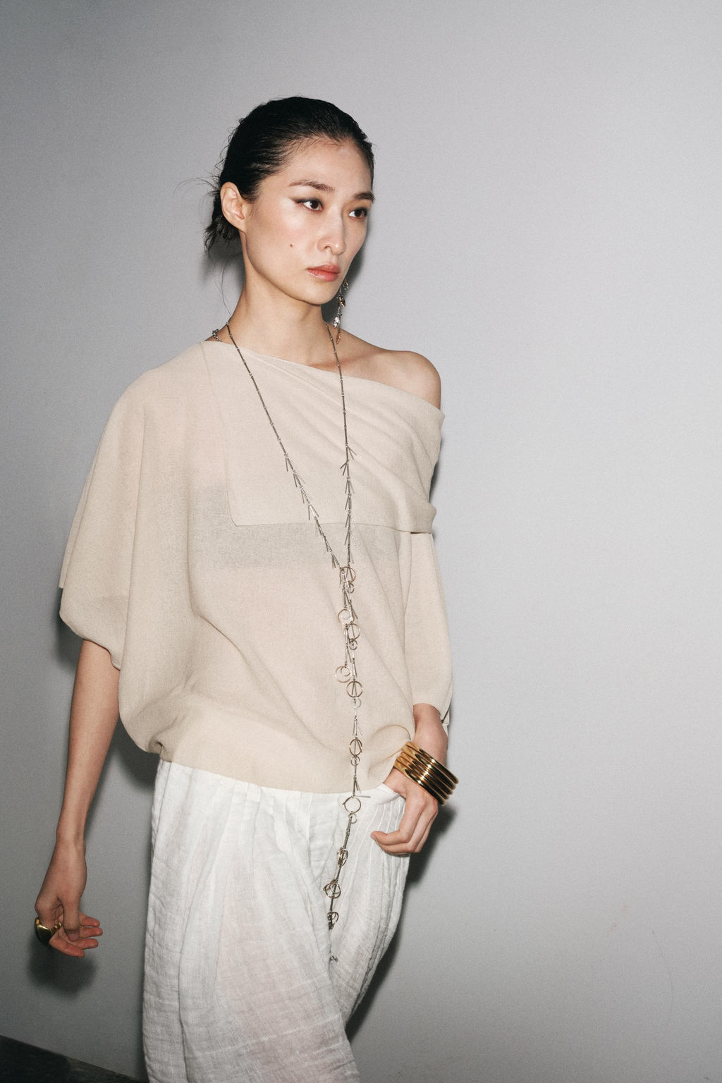 PLAIN KNIT LAYERED TOP