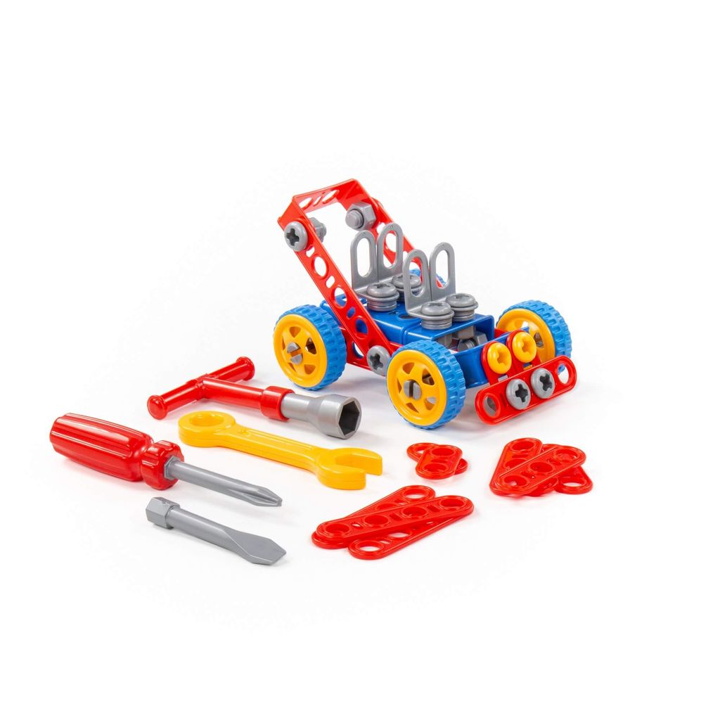 Конструктор Изобретатель - Автомобиль №1 (90 элементов) (в пакете) - Полесье фото 4