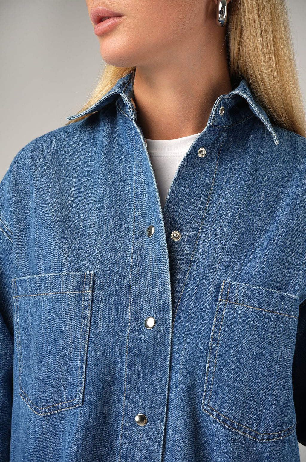 Женская джинсовая рубашка Happyfox