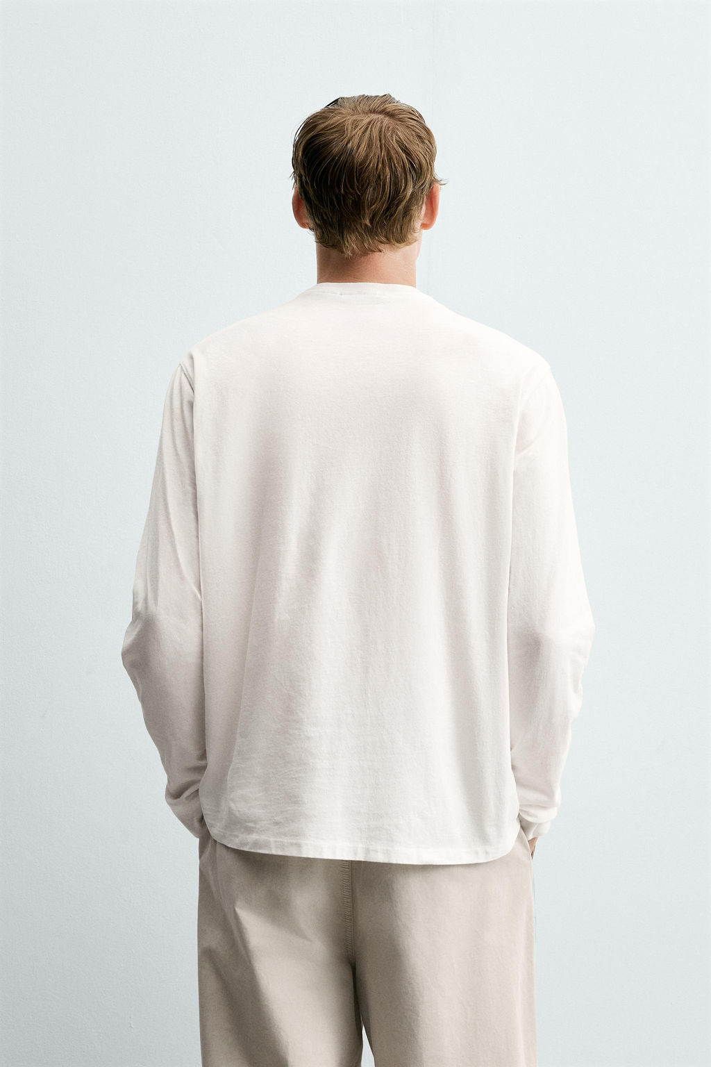CAMISETA LIGHTWEIGHT MANGA LARGA / Blanco - Zara фото 3
