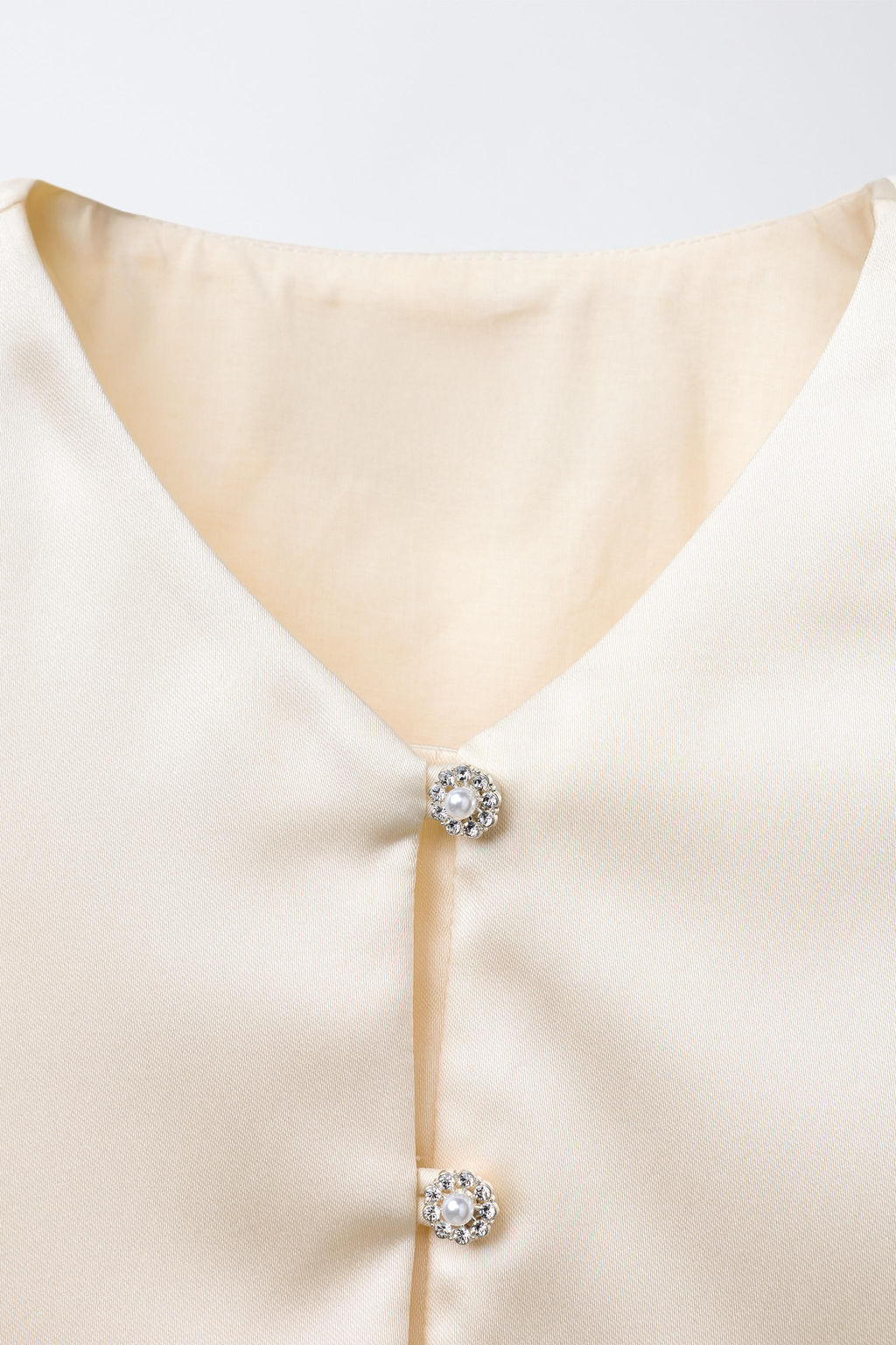 SATIN WAISTCOAT WITH RHINESTONE BUTTONS - Zara фото 3