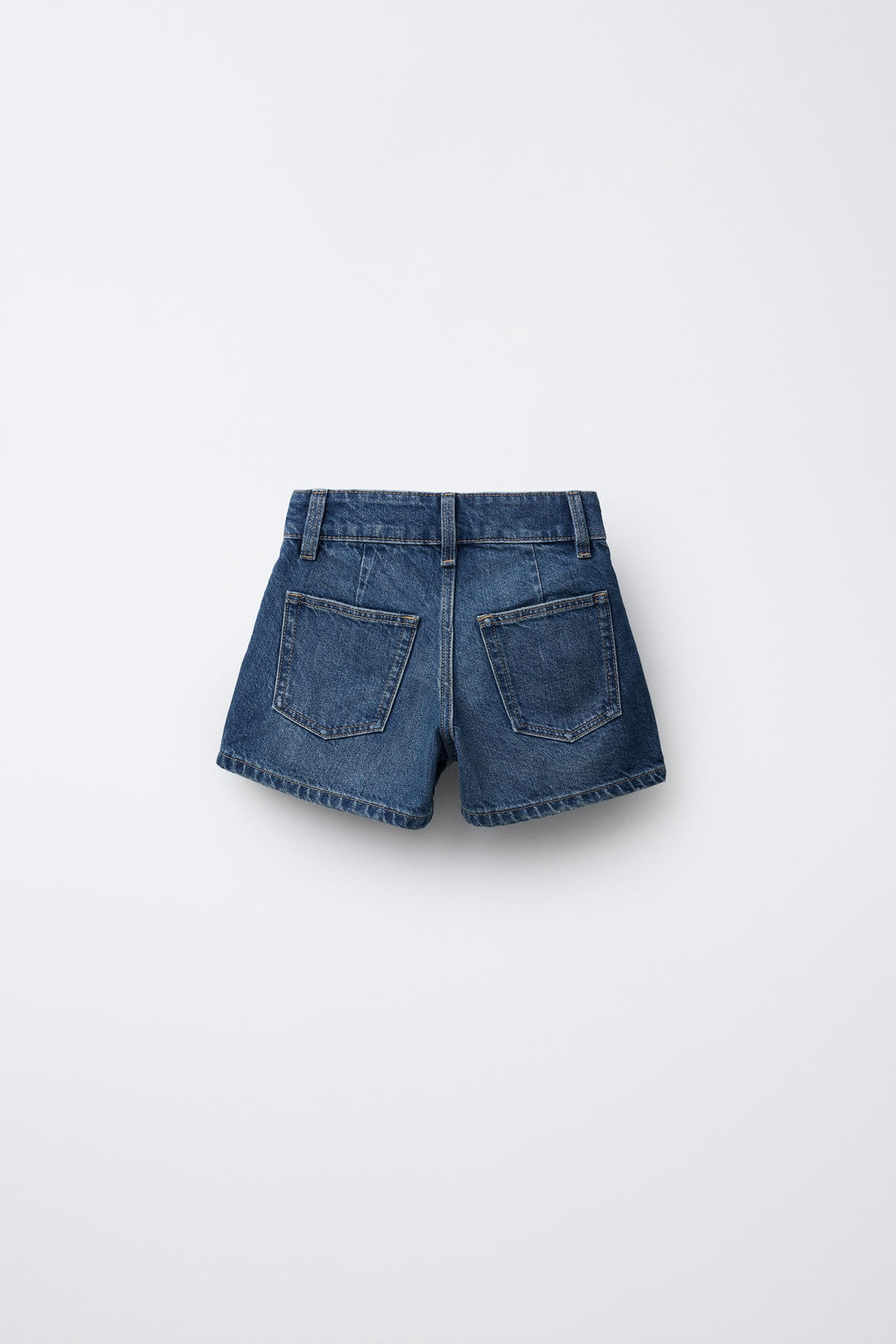 PLEATED DENIM BERMUDA SKIRT - Zara фото 2