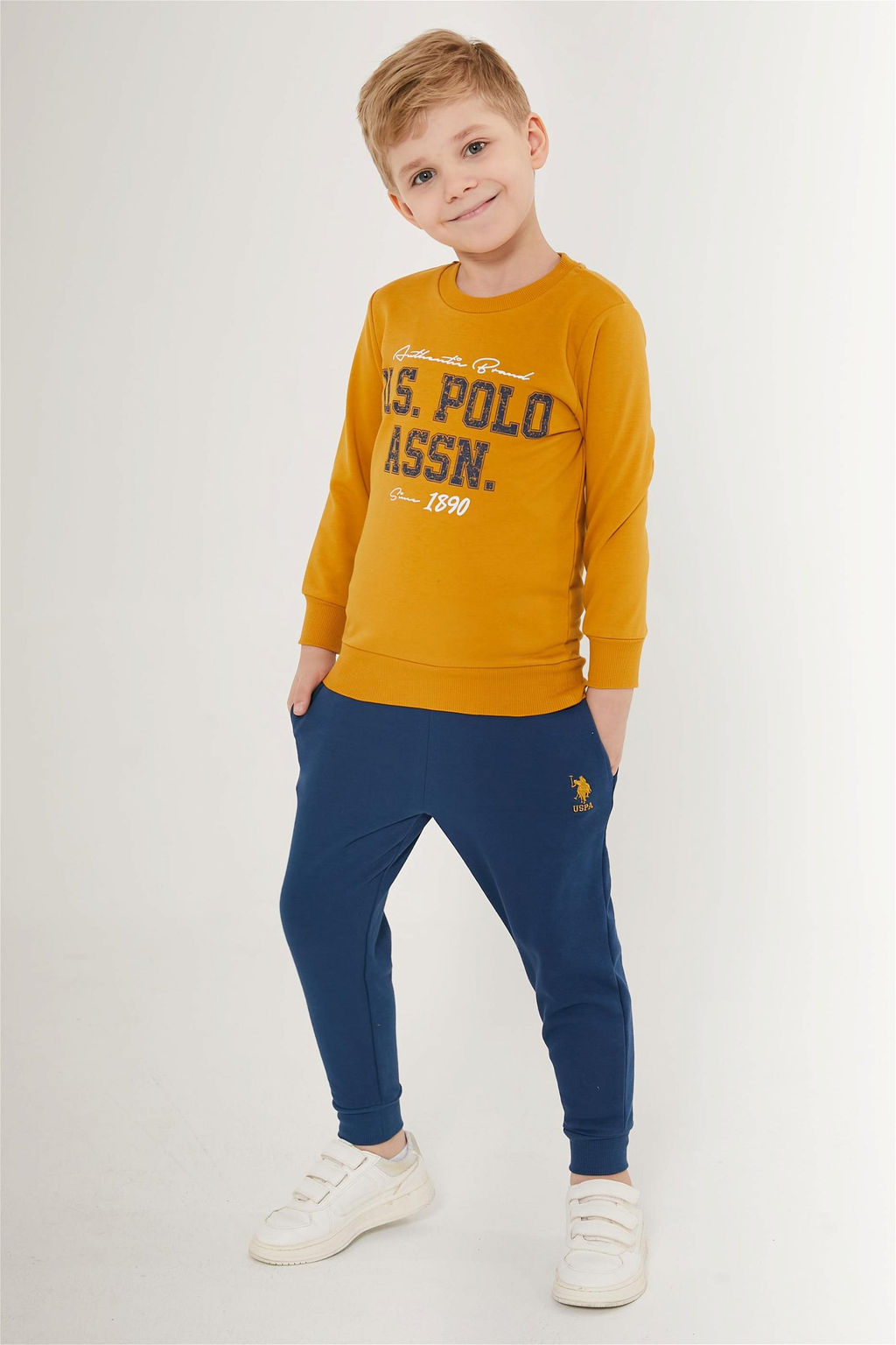 U. S. Polo Assn Горчичный пижамный комплект для мальчика - U.s. polo assn фото 2