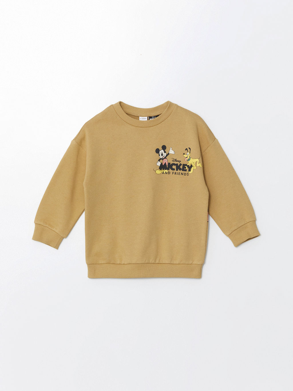 Bisiklet Yaka Mickey Mouse Bask?l? Erkek ?ocuk Sweatshirt