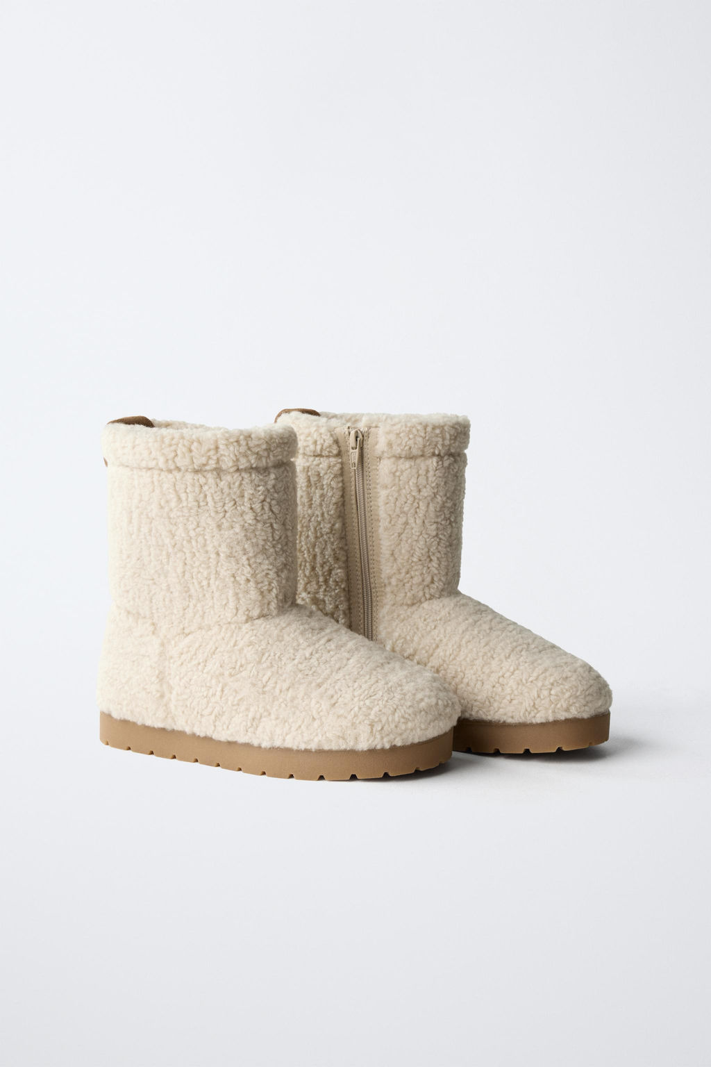 FAUX SHEARLING ANKLE BOOTS - Zara фото 2