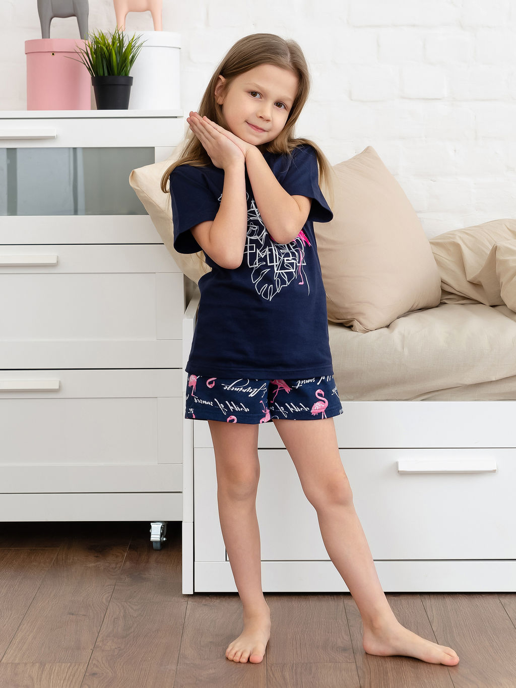 Костюм детский, модель 326, трикотаж (26 размер, Фламинго, синий ) - Ивановотекстиль фото 2