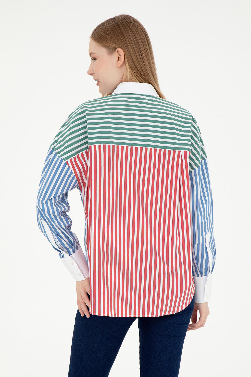 Женская темно-синяя рубашка с длинным рукавом Неожиданная скидка в корзине - U.s. polo assn фото 5