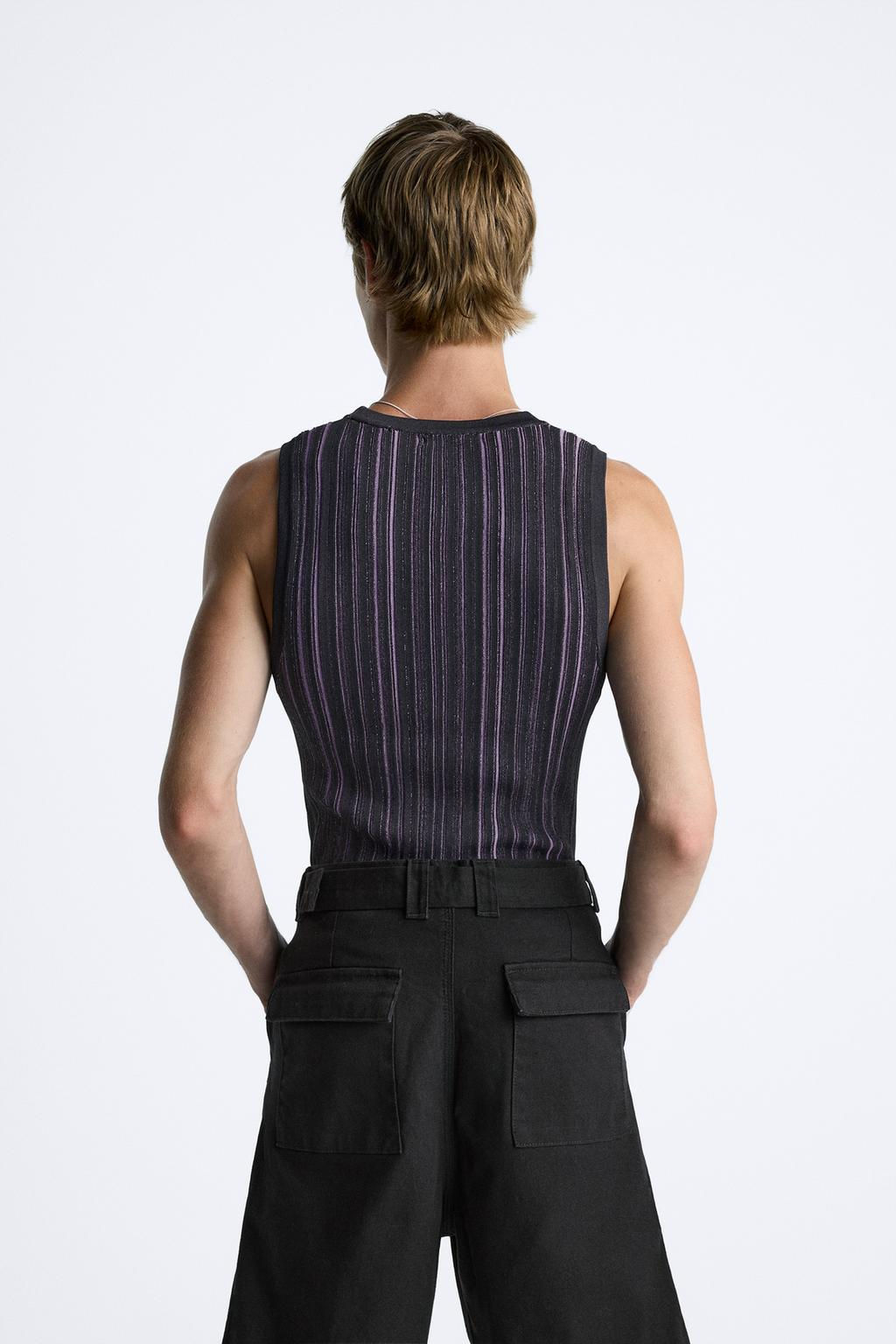 CONTRAST KNIT TANK TOP - Zara фото 3