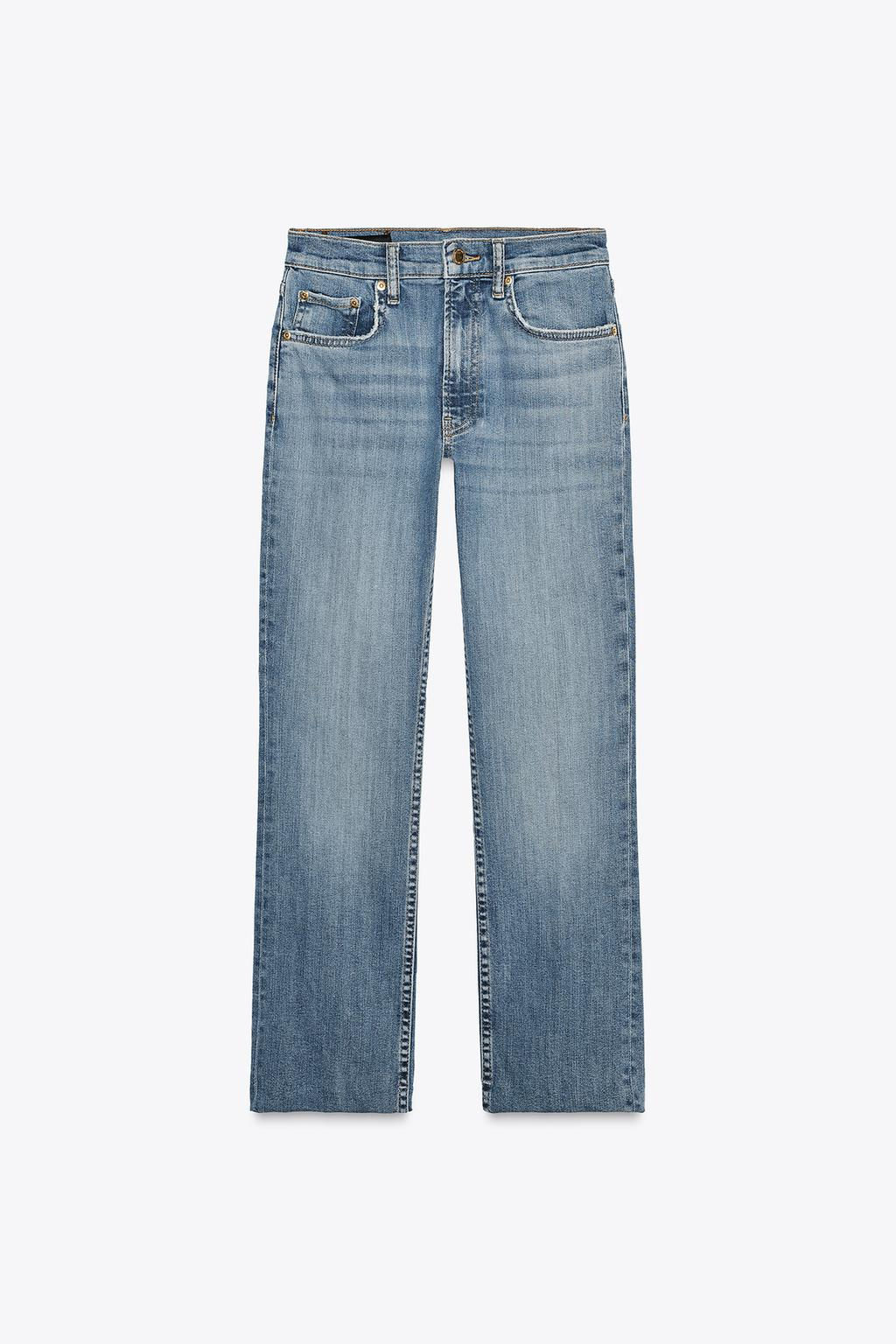 ZW COLLECTION BOOTCUT HIGH-WAIST CROPPED JEANS - Zara фото 8