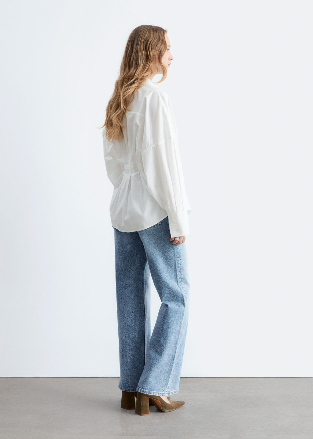 Camisa de algod?n con cintura ajustada - H&m фото 4