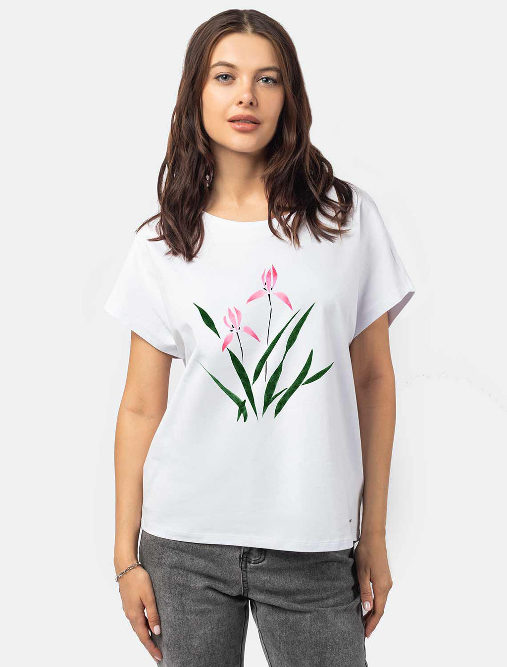 VILATTE / Футболка из премиального хлопка с эластаном  фото 5