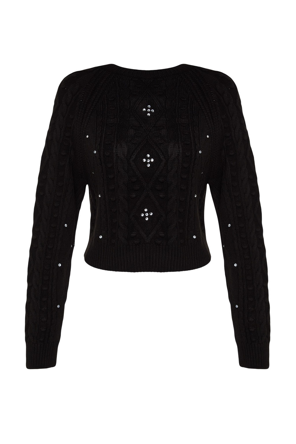 Siyah Cift Tarafl? Kullan?labilen Triko Kazak-H?rka TWOAW24KZ00144