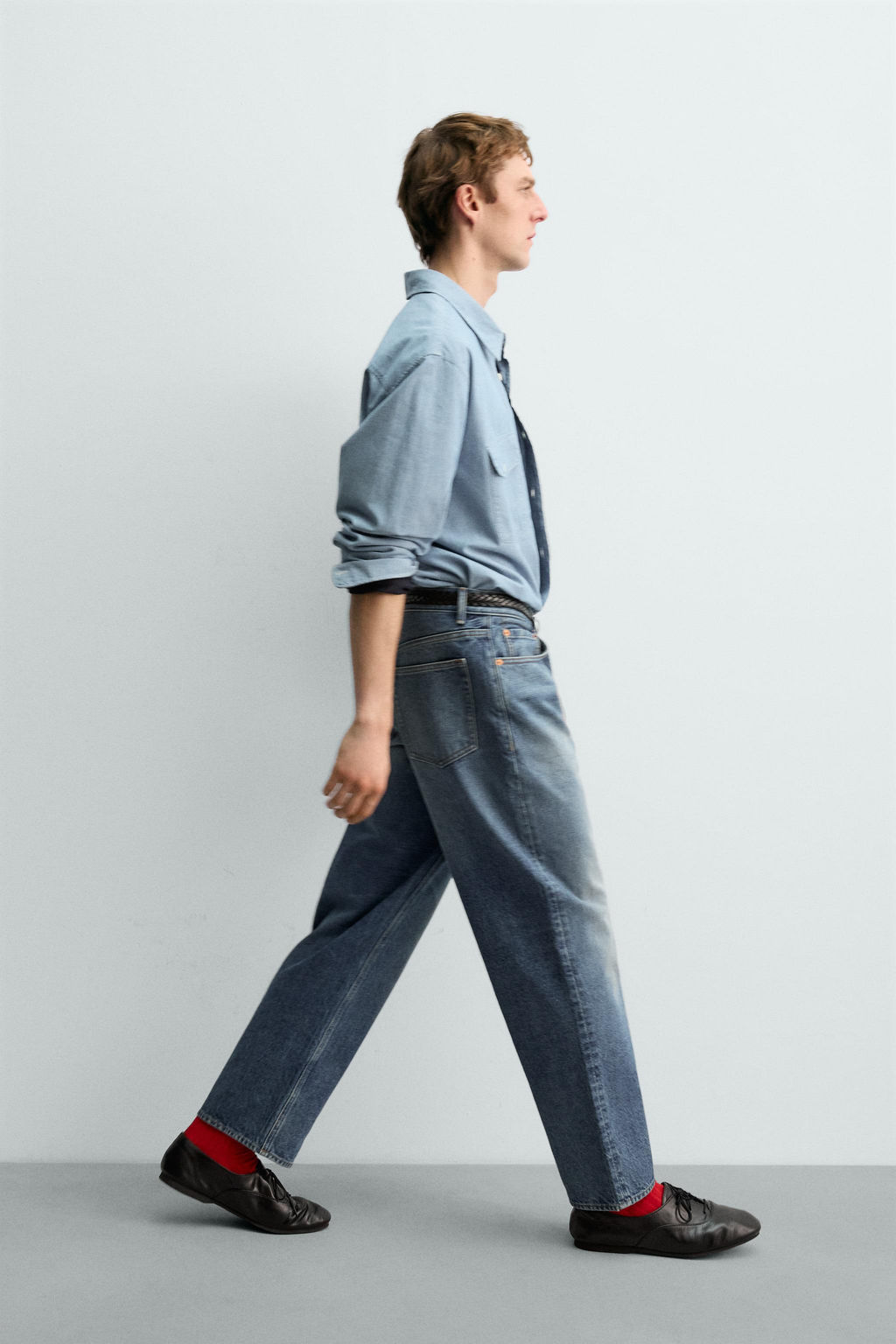 AARON LEVINE X ZARA RELAXED STRAIGHT-LEG JEANS фото 5