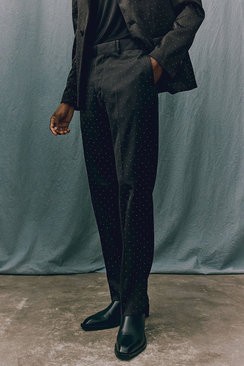 Pantalon de traje con strass Regular Fit - H&m фото 6