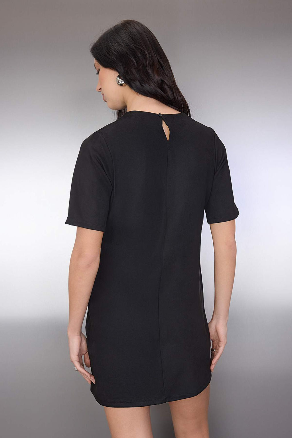 Siyah Duz Buzgu / Drape Maxi Orme Elbise TWOAW26EL00346 - Trendyolmilla фото 4