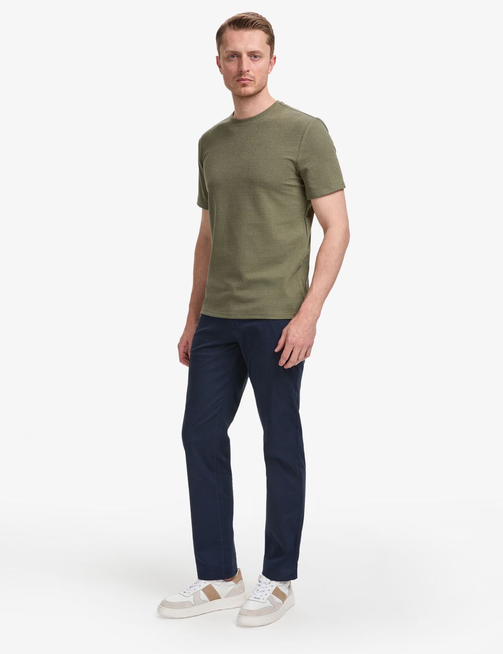 Haki Regular Fit Bisiklet Yaka Ti__rt