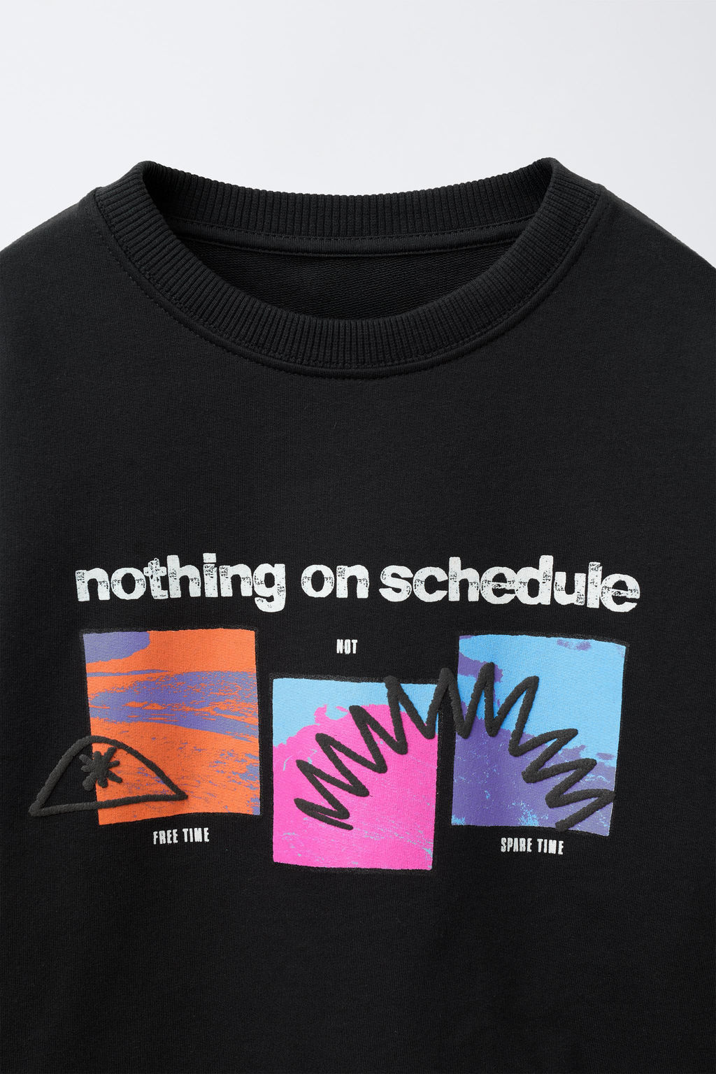 T-SHIRT WITH RAISED PRINT - Zara фото 3