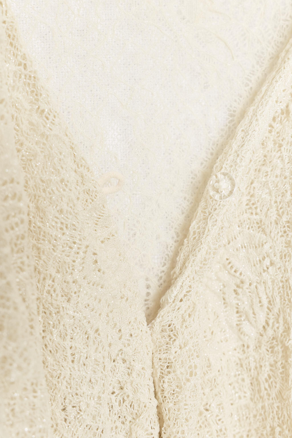 TOP ENCAJE BRILLO VOLANTES / Crudo - Zara фото 7