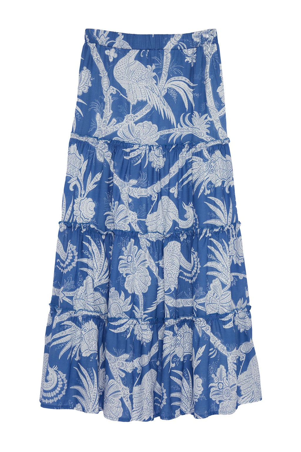 Lacivert Desenli Klos Maxi Boy Dokuma Etek TWOSS24ET00183 - Trendyolmilla фото 8