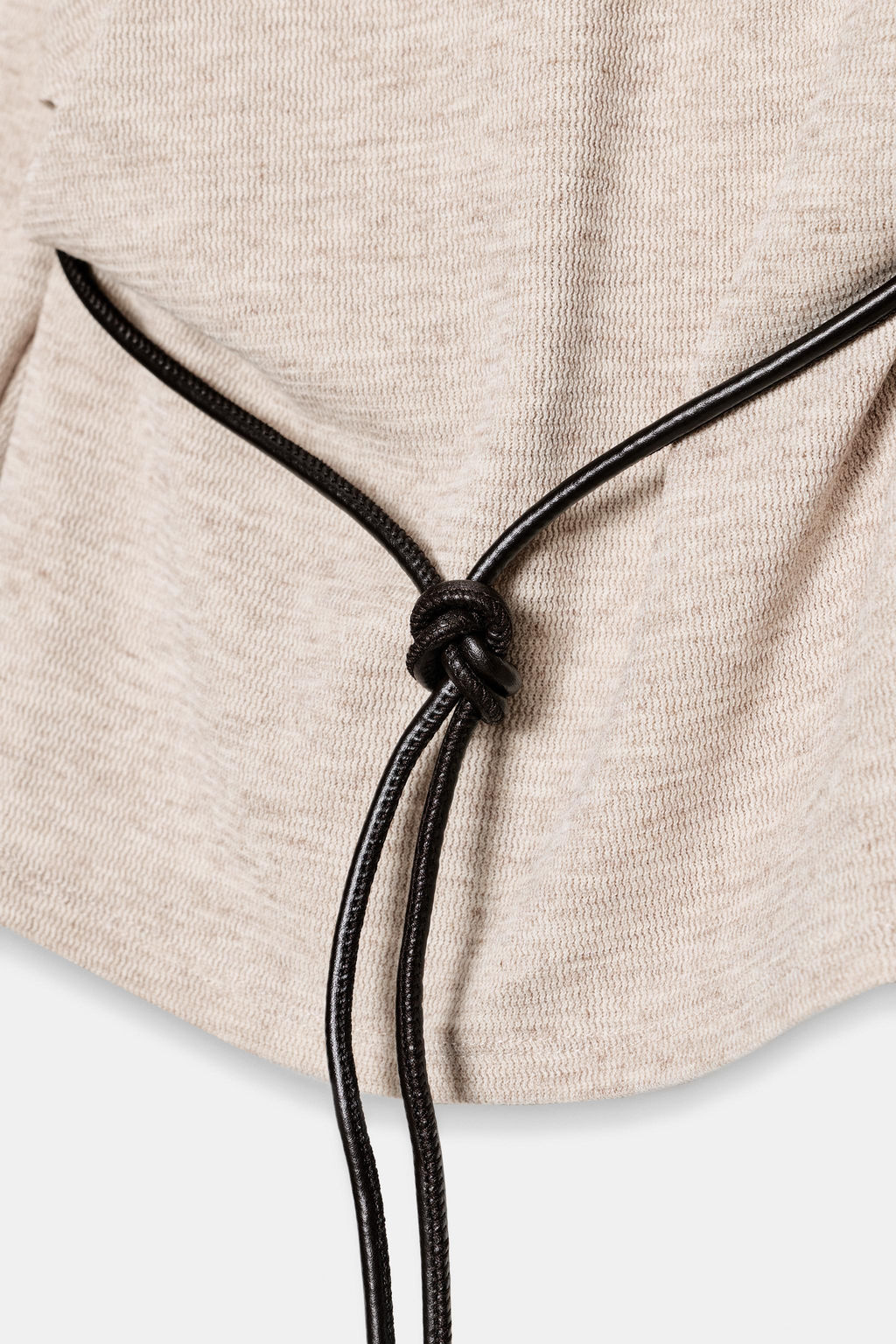 TEXTURED TOP WITH BELT