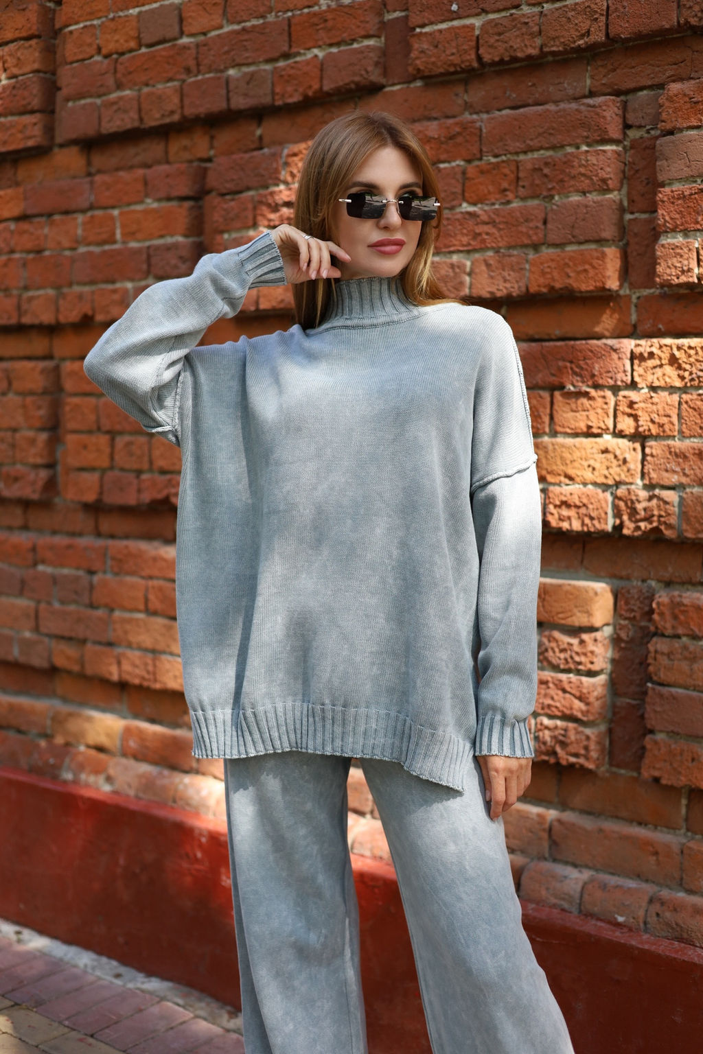 Костюм вязаный женский VARENKA, серый - Inzibe фото 19