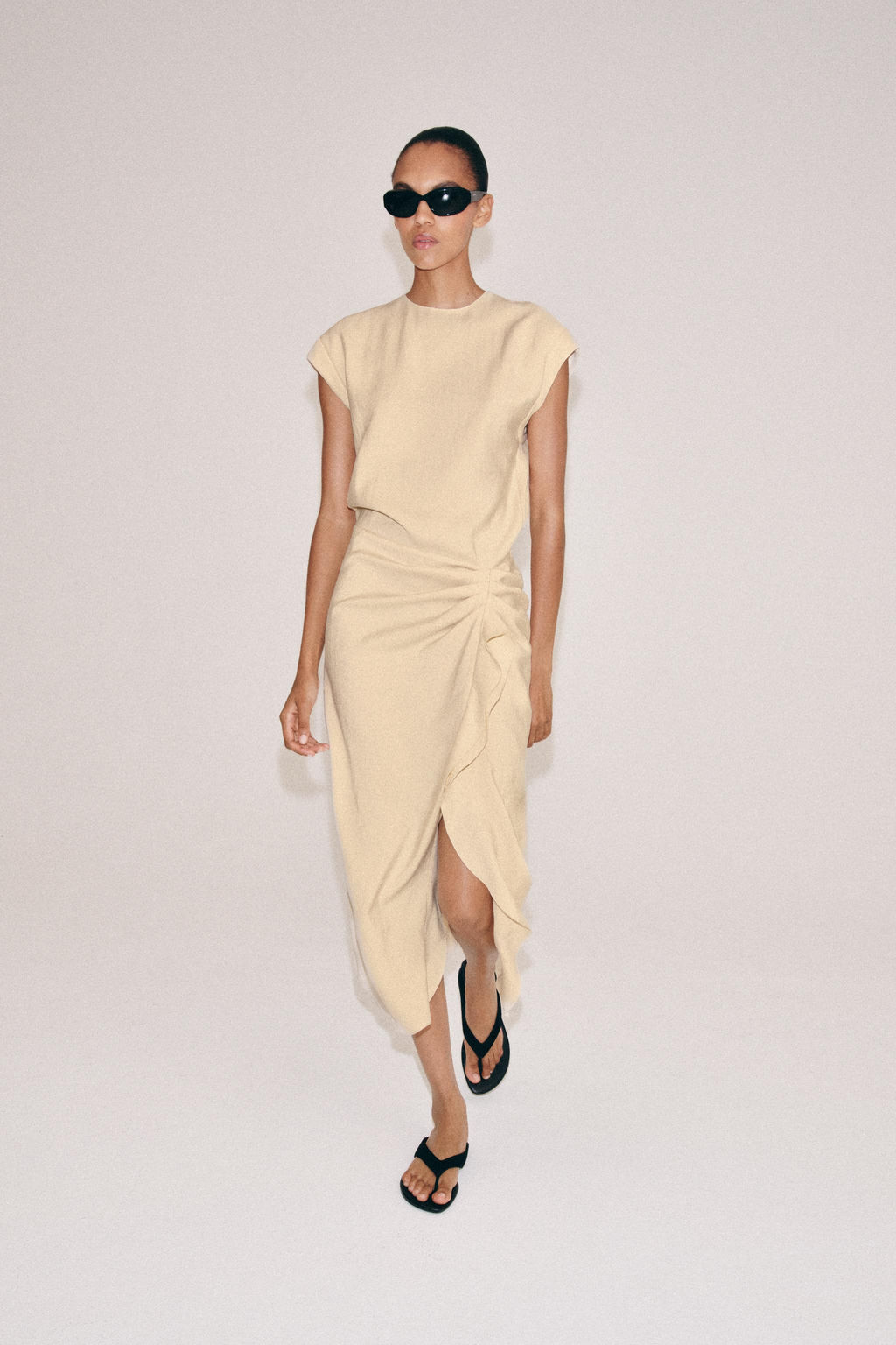 VESTIDO MIDI VOLANTES ZW COLLECTION / Crudo medio - Zara фото 14