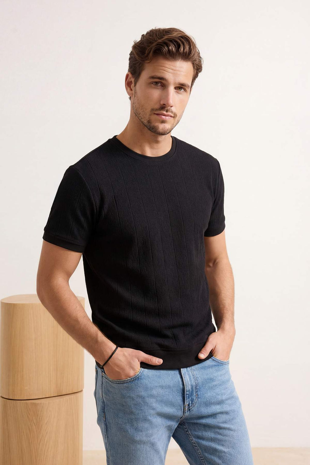 TRENDYOL MAN Beyaz Regular/Normal Kesim Bisiklet Yaka Pamuklu Basic T-Shirt TMNSS25TS00062 - Trendyolmilla фото 11