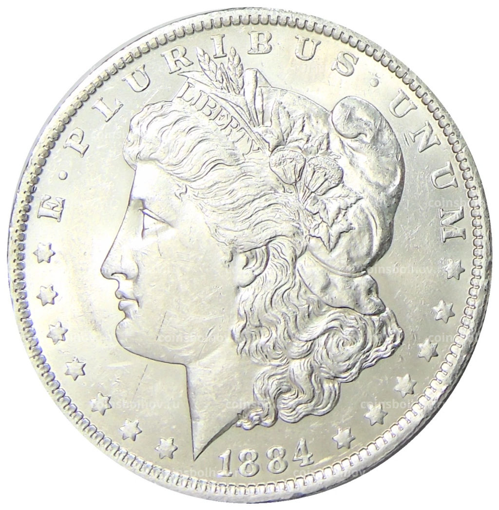 1 доллар 1884 года O США Доллар Моргана