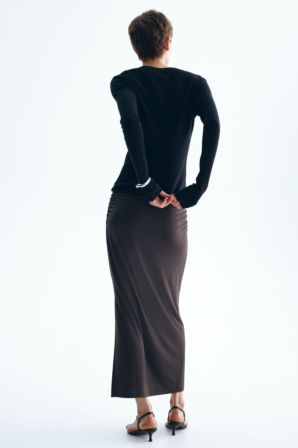 Falda midi drapeada - H&m фото 6