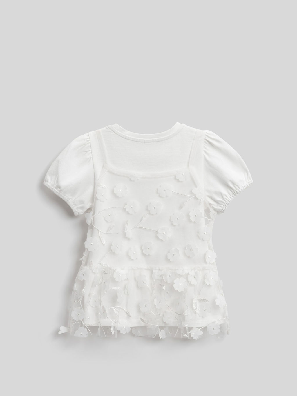 ACOOLA / Блузка детская для девочек Gagara белый  фото 2