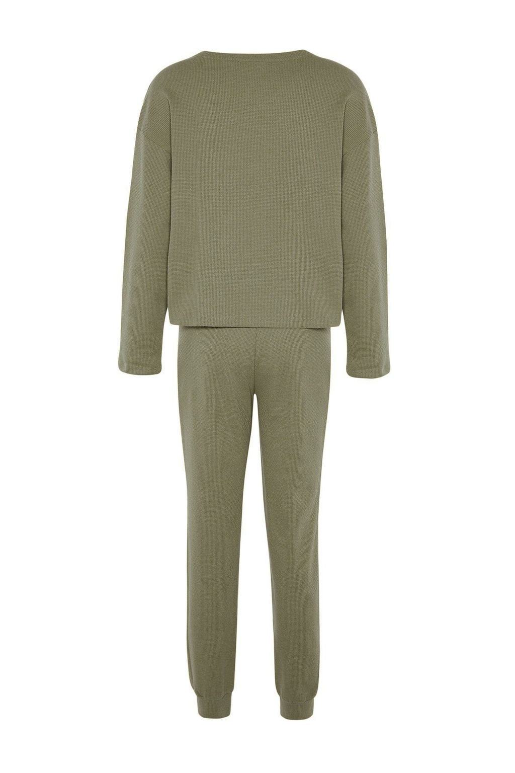 Trendyolmilla Lacivert Waffle Kumas Orme Pijama Tak?m? THMAW23PT00021  фото 26