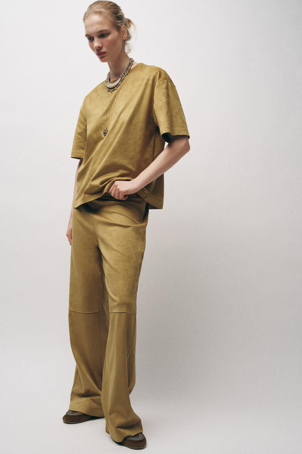 FAUX SUEDE TROUSERS - Zara фото 9