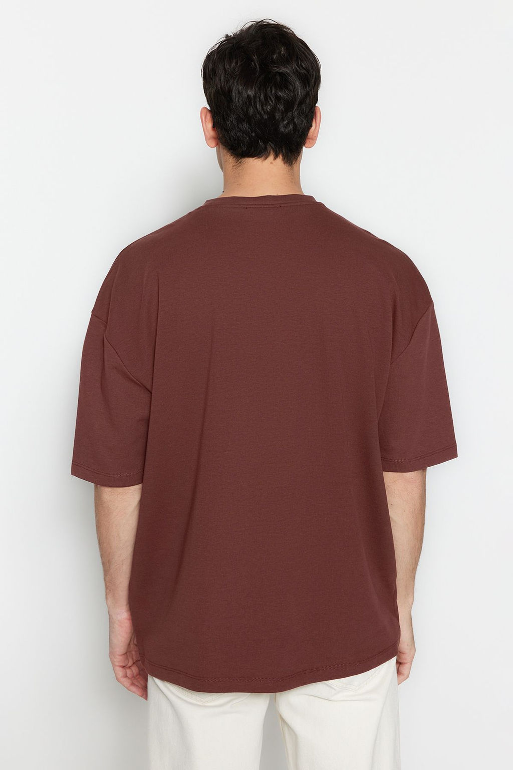 TRENDYOL MAN Oversize/Genis Kesim Bisiklet Yaka K?sa Kol Yaz? Bask?l? Pamuklu Kal?n T-Shirt TMNSS23TS00083 - Trendyolmilla фото 2