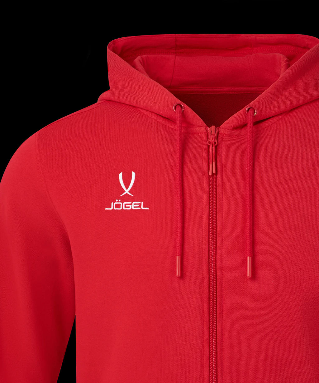 Худи на молнии JOGEL ESSENTIAL Cotton FZ Hoodie, красный фото 4