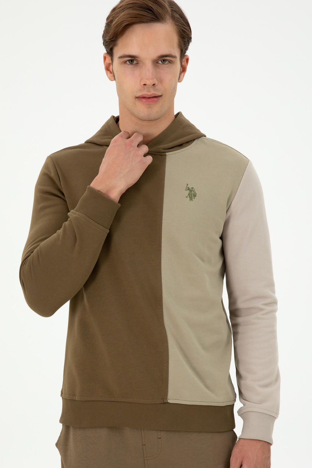 Мужской свитшот цвета хаки Неожиданная скидка в корзине - U.s. polo assn фото 3