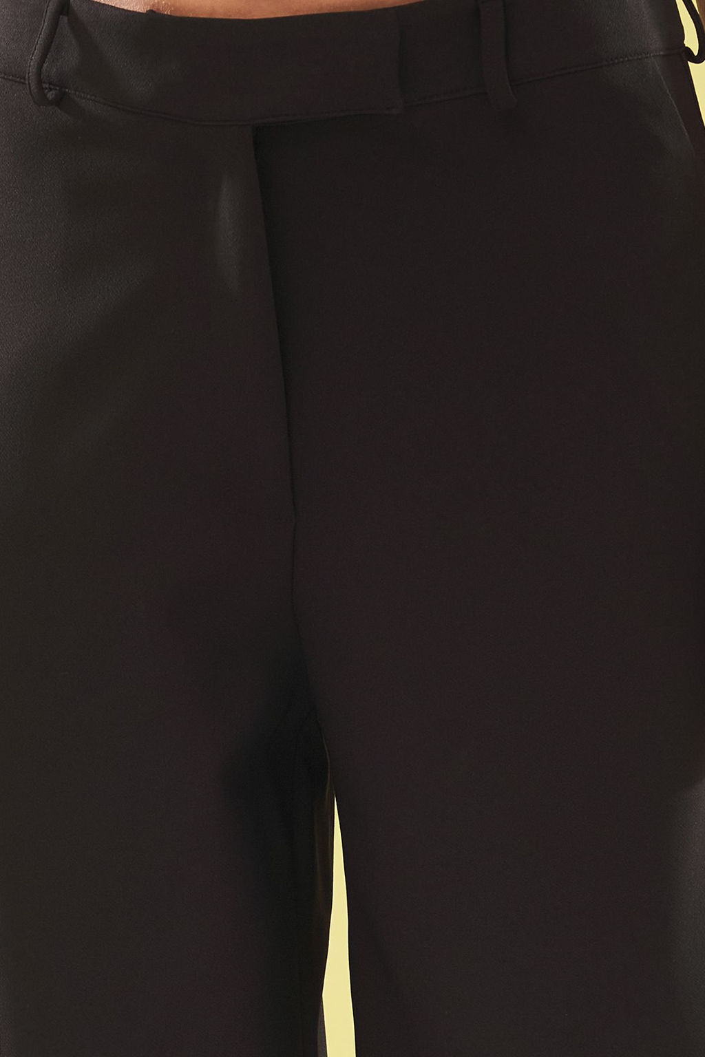 TRENDYOLMILLA Siyah Dusuk Bel Wide Leg/Genis Paca Dokuma Pantolon TWOSS25PL00025 фото 6