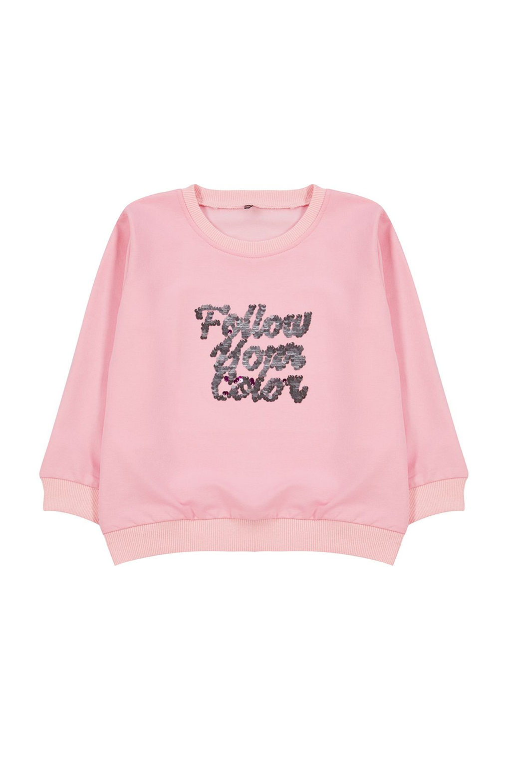 Pembe*003 K?z Cocuk Mevsimlik-Ince Leopar Desenli Orme Sweatshirt TKDAW25SW00001 - Trendyolmilla фото 33